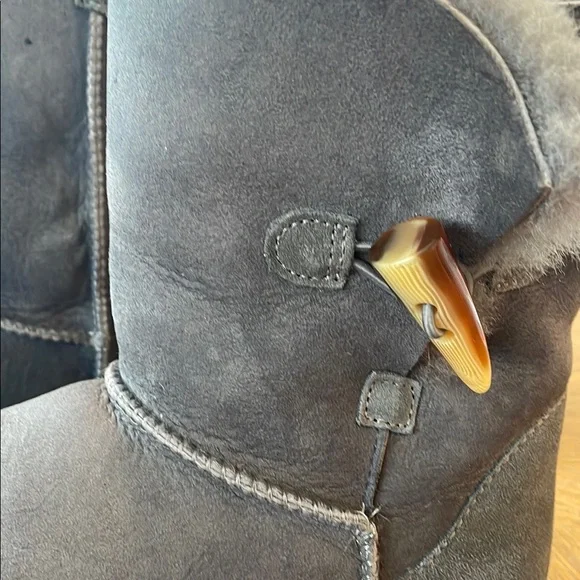 Women's Gray Suede Cozie Steps with Ugg winter boot styling. - Picture 2 of 5